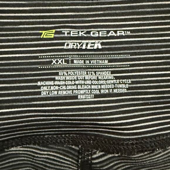 Tek‎ Gear Black White Stripe Cropped Leggings Size XX Large - Picture 7 of 7